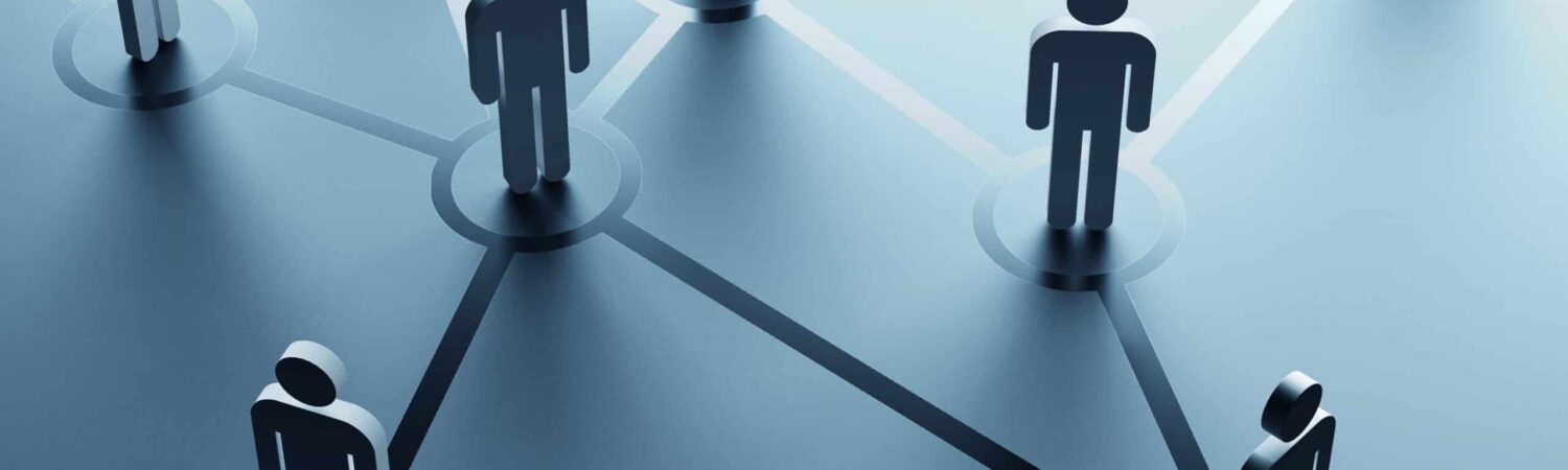 group of people talking in social network